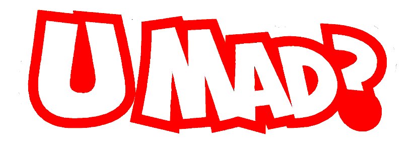 U Mad die cut car decal