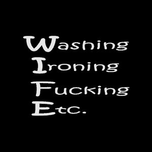 WIFE washing ironing fucking etc decal