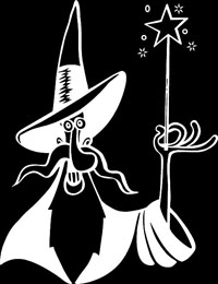 Wizard Cartoon Sticker Decal