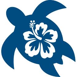 turtle with flower decal 3