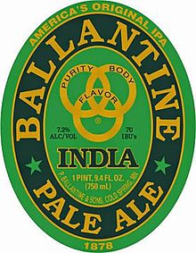 Ballantine GREEN LOGO BEER STICKER