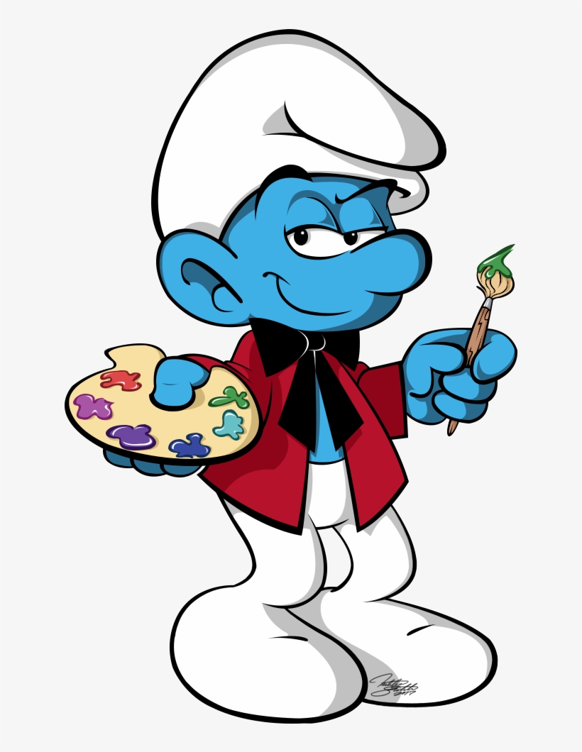 Painter Smurf Sticker 3
