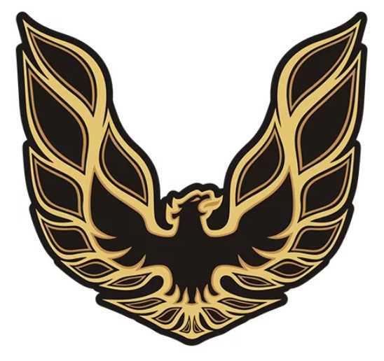 Firebird Trans Am Black Yellow Gold Vinyl Sticker Decal Pontiac Muscle Car