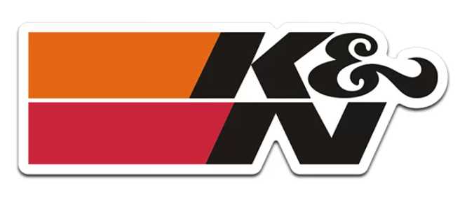 K&N Sticker Decal Air Intake Filter Car Truck Drag Racing Strip