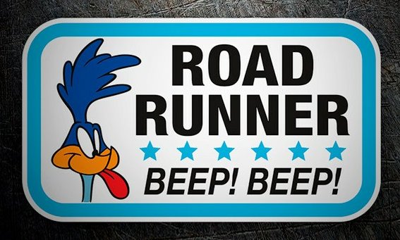 ROAD RUNNER BEEP BEEP RECTANGLE STICKER