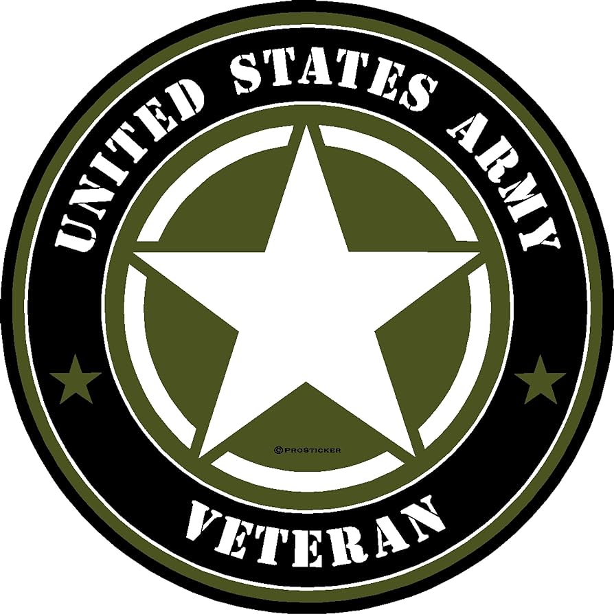 US ARMY VETERAN GREEN CIRCLE STICKER
