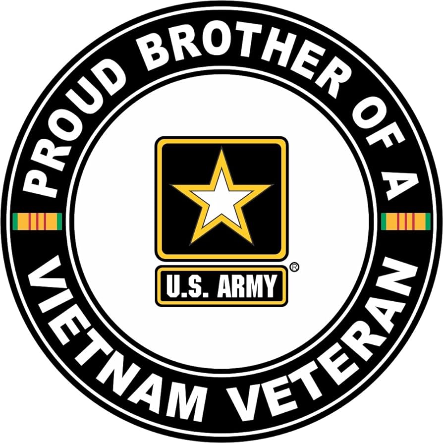 US ARMY VETERAN PROUD BROTHER ROUND STICKER