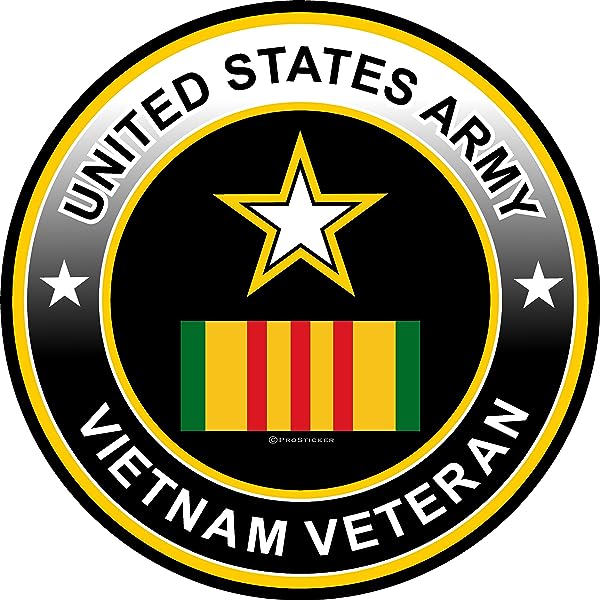 US ARMY VIETNAM VETERAN ROUND STICKER