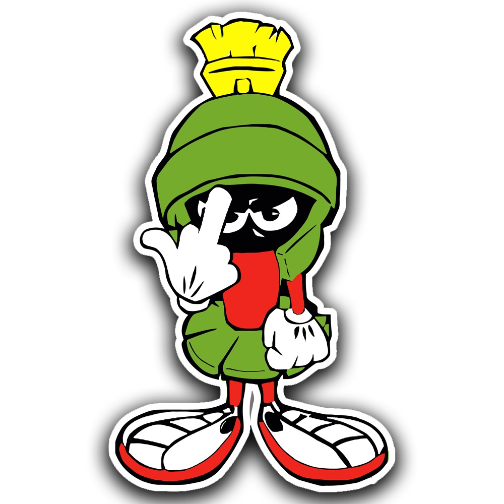 marvin martian FLIP OFF sticker