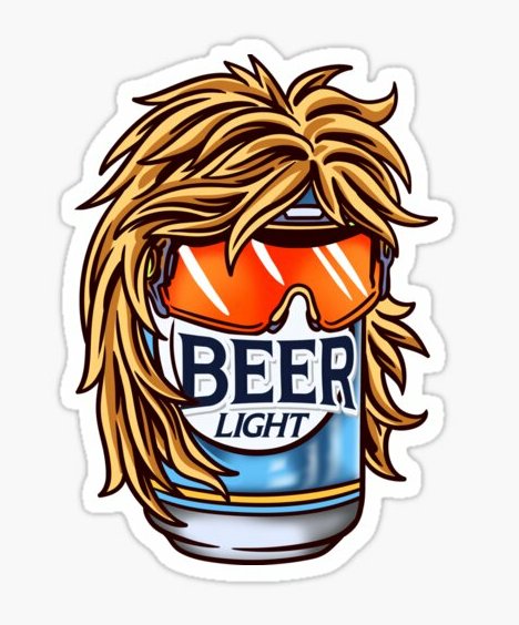 mullet-pride-redneck-BEER STICKER 2