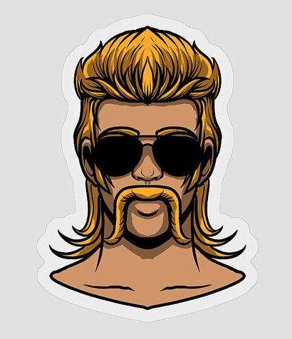 mullet-pride-redneck-sticker 2