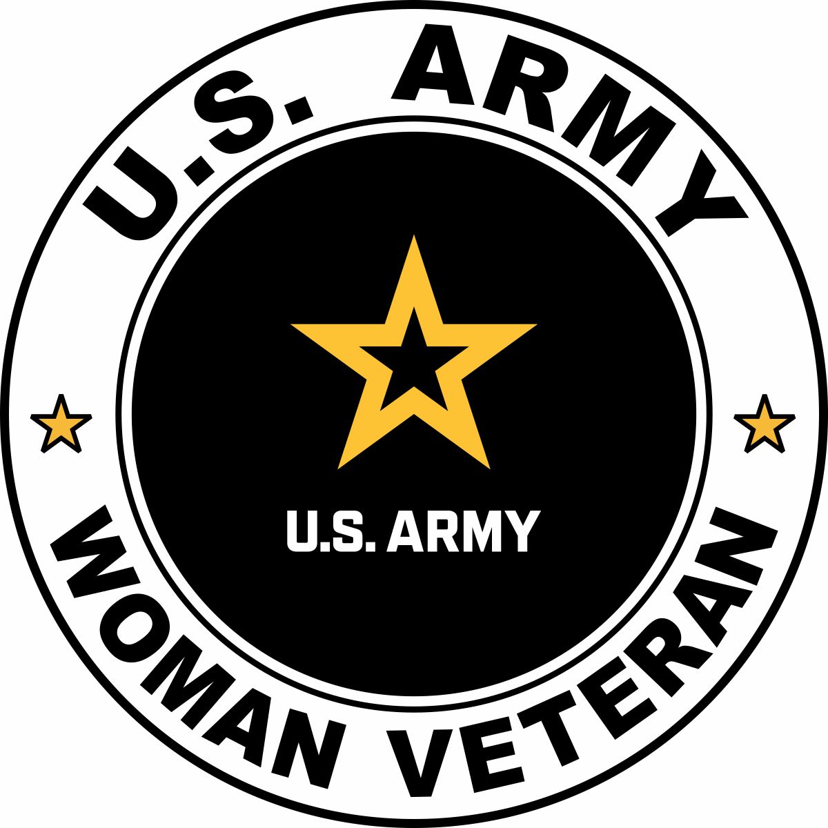 us-army-star-logo-woman-veteran-round-decal-sticker