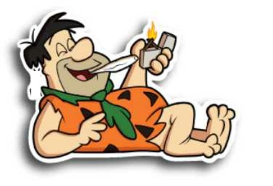 Fred Flintstones yabba dabba DOOBIE Vinyl Sticker