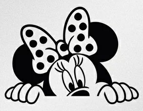 Minnie peek diecut decal Vinyl stickers decals for cars