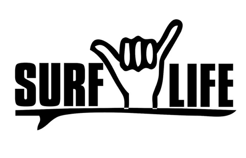 Surf life Shakta hand Hawaiian Vinyl Decal Sticker