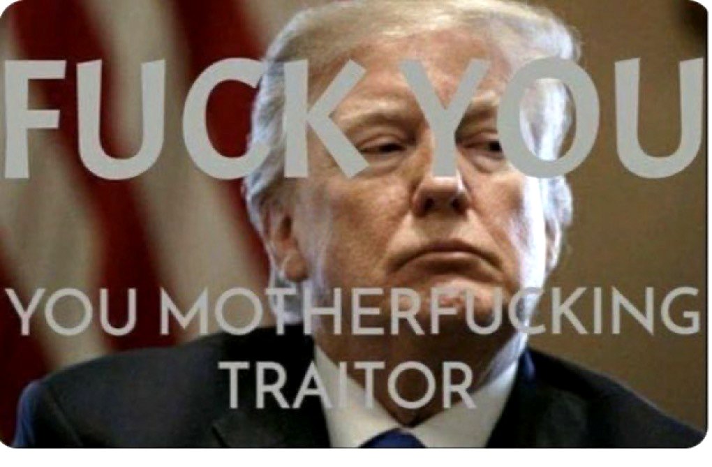 TRUMP FUCK YOU TRAITOR STICKER