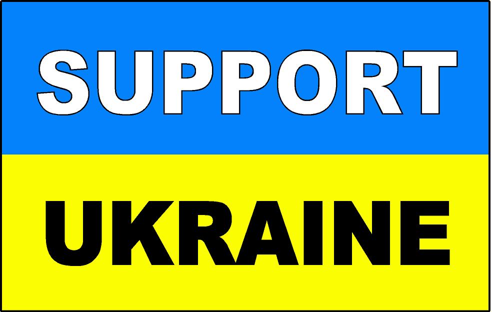 SUPPORT UKRAINE WORLD FLAG STICKER