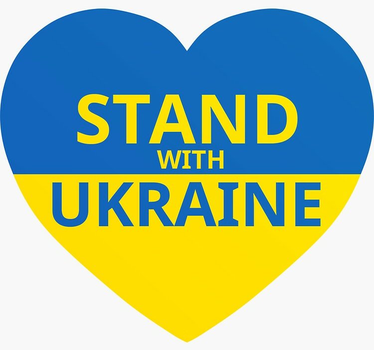 stand with Ukraine heart sticker