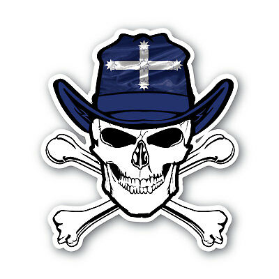 AUSTRALIA EURIKA FLAG SKULL STICKER
