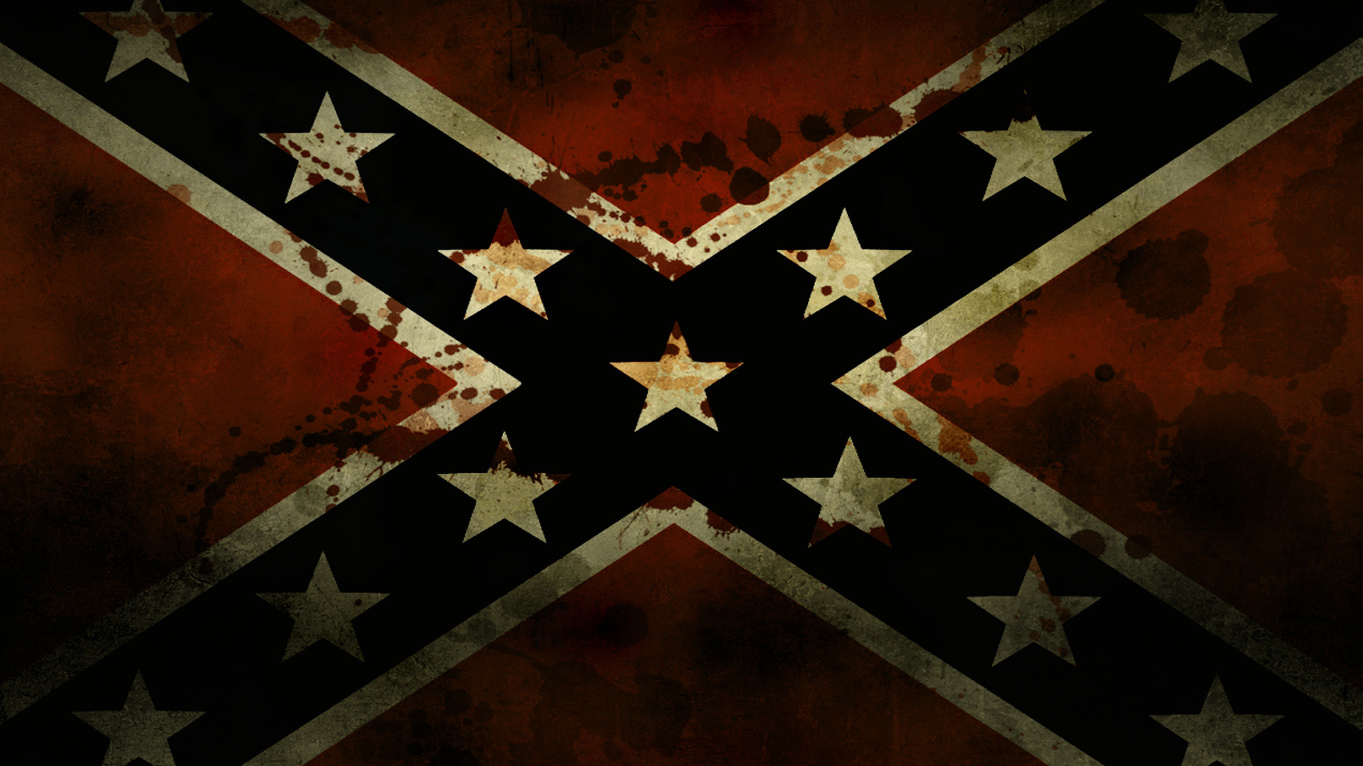 bloody rebel battle flag sticker