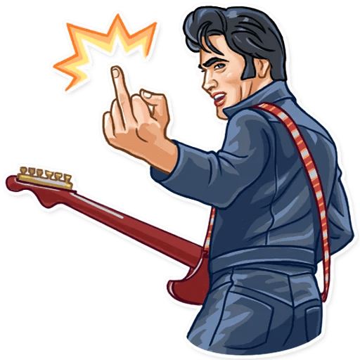 elvis presley the king music band sticker 9