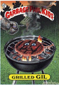 Grilled GIL Funny Sticker Name Decal