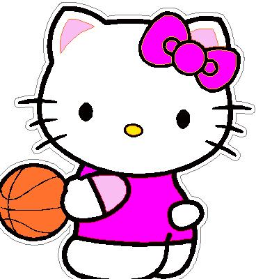 Hello K Basketball Decal 2 PINK
