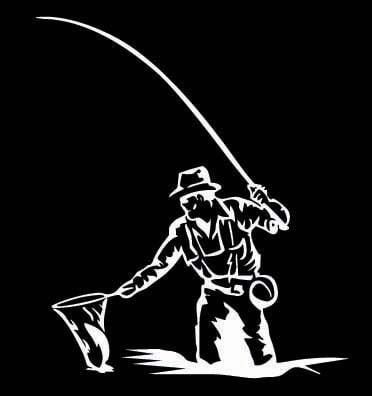 Man Fishing Vinyl Fishing Decal