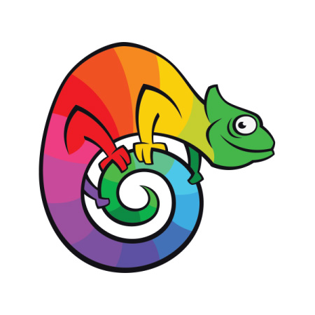 RAINBOW CHAMELEON STICKER