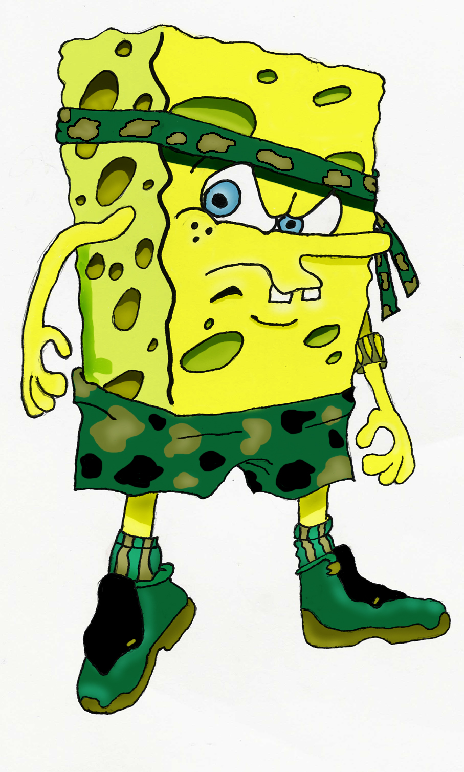 Rambo Spongebob sticker