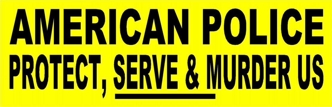 american police murder us sticker