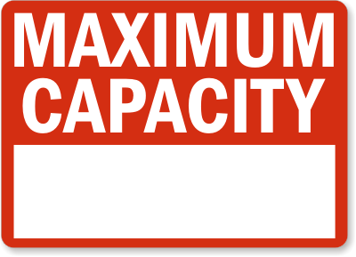 Maximum Capacity Sign