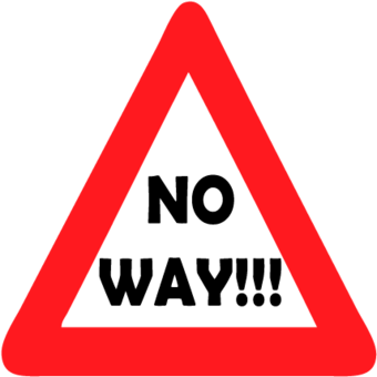 NO WAY funny auto sticker