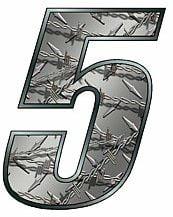 One Digit - BARB WIRE Race Number Kit