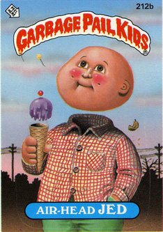 Air Head JED Funny Sticker Name Decal