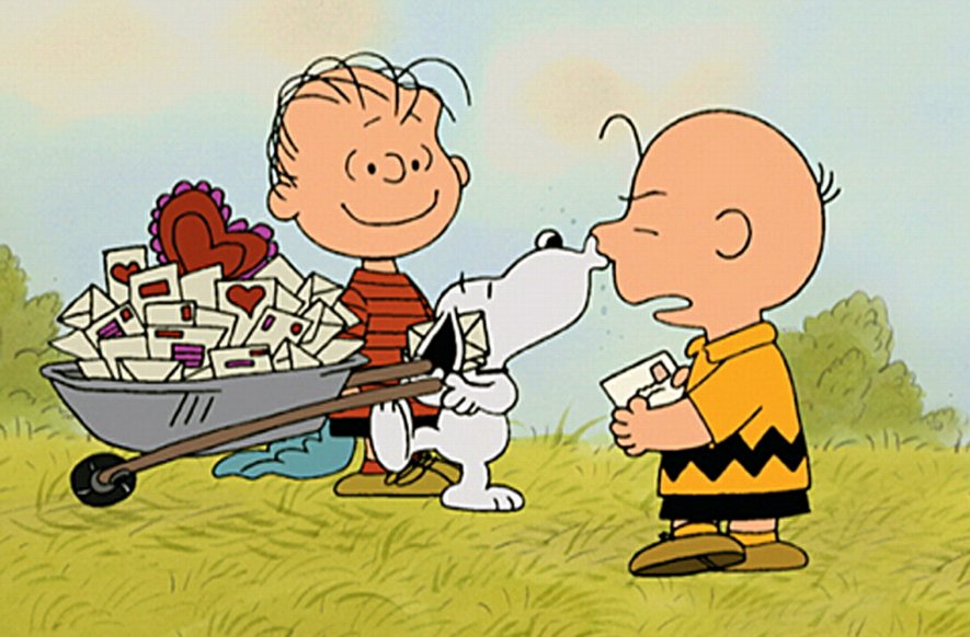 Charlie Brown and Snoopy Kiss Color Decal