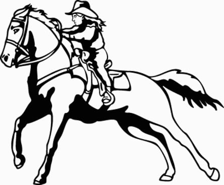 Cowboy Kids Diecut Vinyl Decal Sticker 1