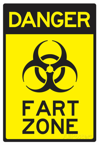 danger fart zone humor Funny Warning Sticker Set