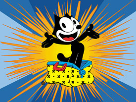 Felix the Cat Color Sticker 2