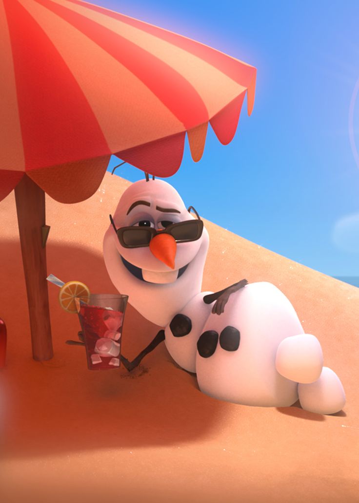 FROZEN OLAF SNOWMAN at beach