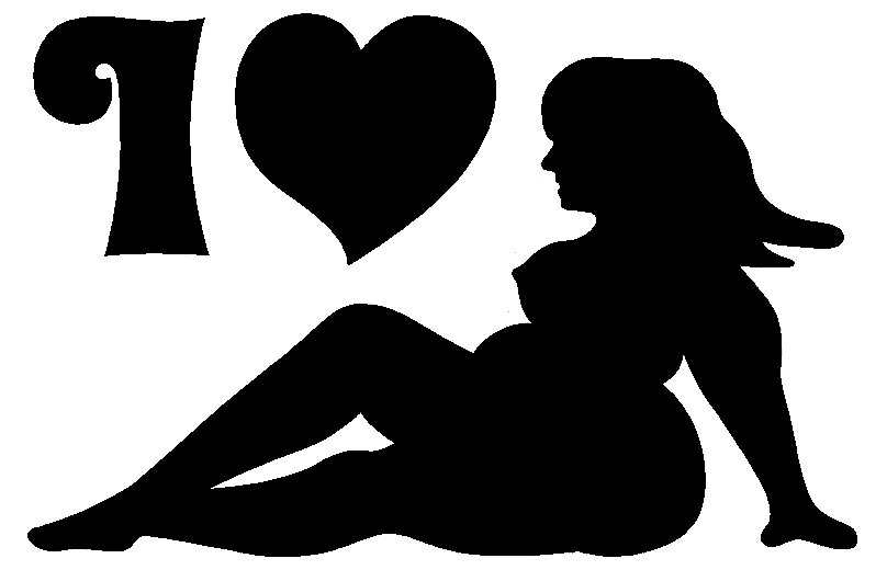 I Love Large Girls Sticker