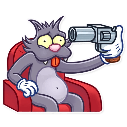 itchy and scratchy funny cartoon sticker 9