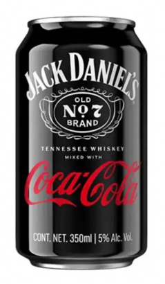 JACK AND COKE CAN SHAPED STICKER