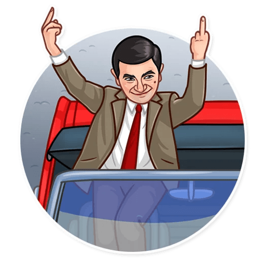 mr bean show funny car sticker 7