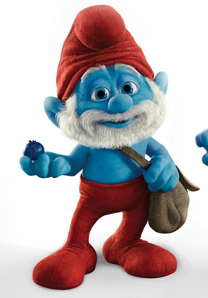 papa smurf color movie sticker