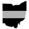 thin silver line OHIO STICKER