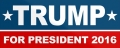 TRUMP 2016 bumper sticker 4