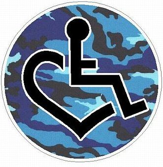 3E LOVE camo blue circular sticker