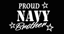 PROUD Military Stickers NAVY BROTHER
