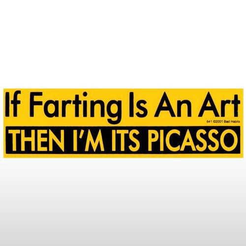 farting picasso funny bumper sticher